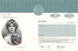 KB Home - Specimen Stock Certificate